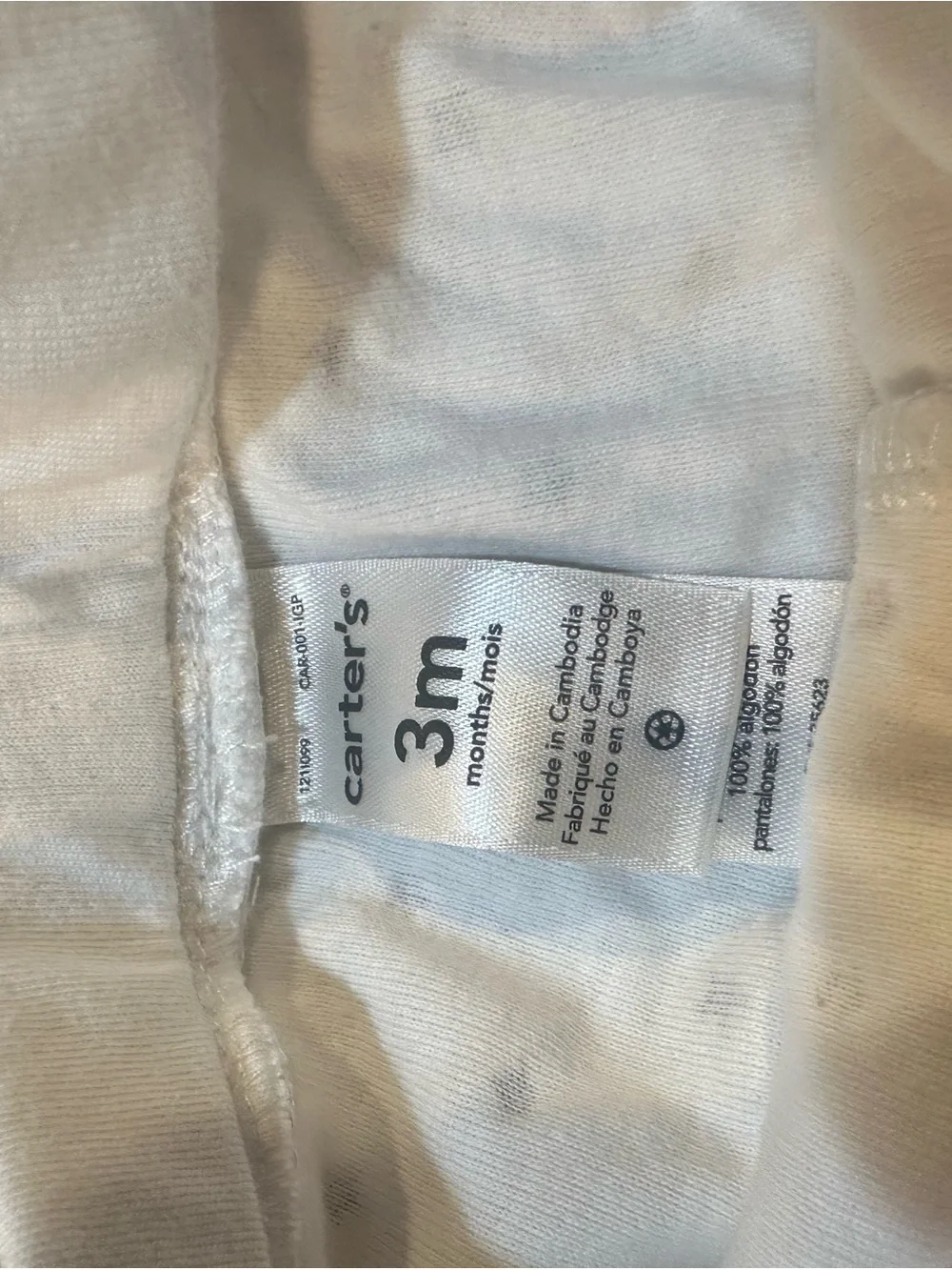 Carter's White Baby Leggings with Tulle Skirt and Silver Stars